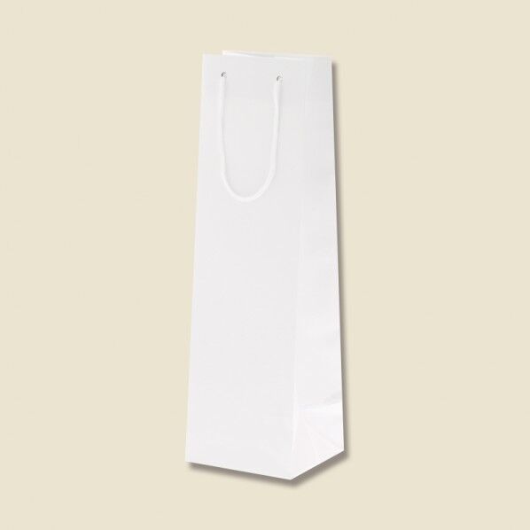 手提げ紙袋 ブライトバッグ ワイン1本 10枚 白 006459200 10枚
