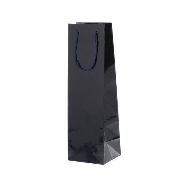 手提げ紙袋 ブライトバッグ ワイン1本 紫紺 10枚 006459204 10枚