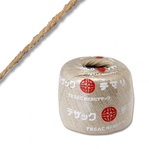 シモジマ テザック 麻紐 14/3 小玉 2~3mm×200m以上(約320g) 001500900 1巻