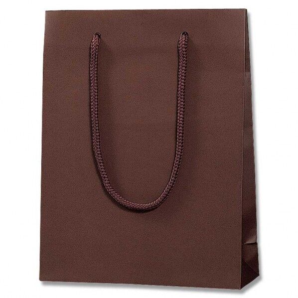 手提げ紙袋 ブライトバッグ MM チョコブラウン(マットタイプ) 10枚 006138370 10枚