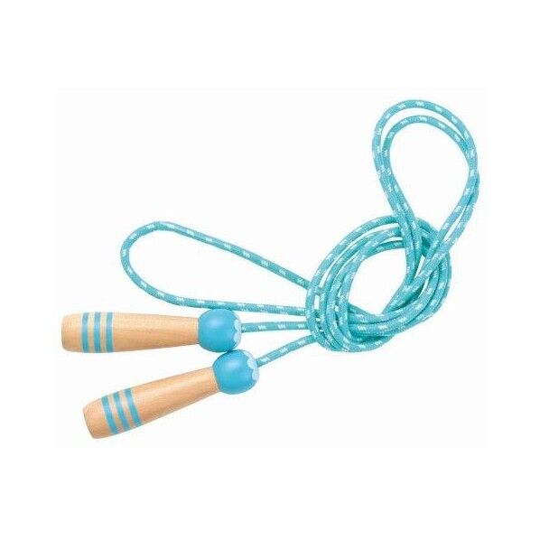 カラフル木柄なわとび みずいろ