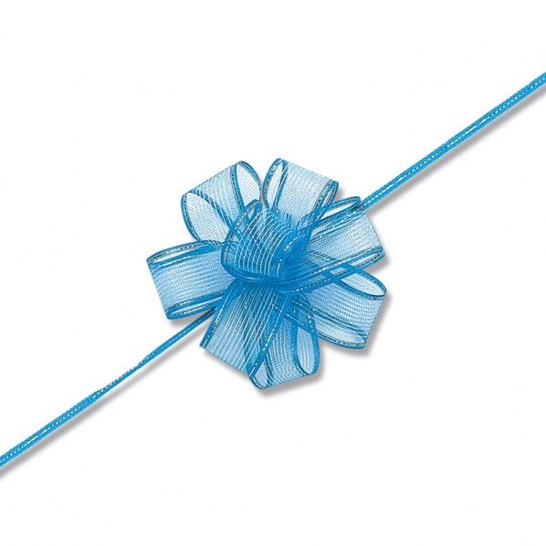 HEIKO ワンタッチフラワーリボン 水色 17mm×20m 001411305 1巻