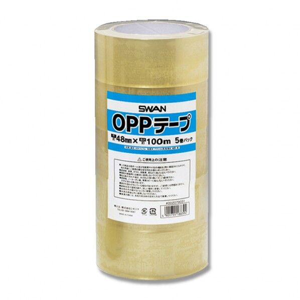 SWAN OPPテープ 5巻 透明 48mm×100m 002079031 5巻