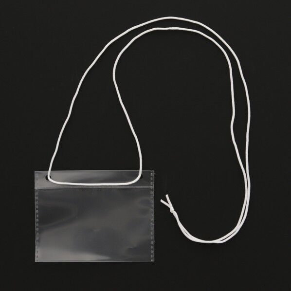 吊り下げ名札 名刺用 50枚 透明 102×79.5mm 007310951 50枚