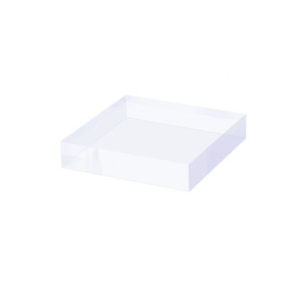 HEIKO アクリルステージ厚板 10cm角 透明 100×100×20mm 007306340 1個