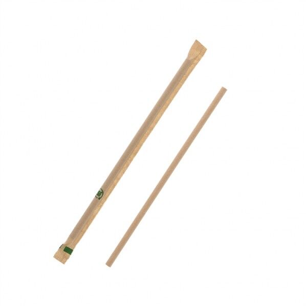 SWAN ペーパーストロー 単袋 200本 未晒 6×197mm 4712942 1点