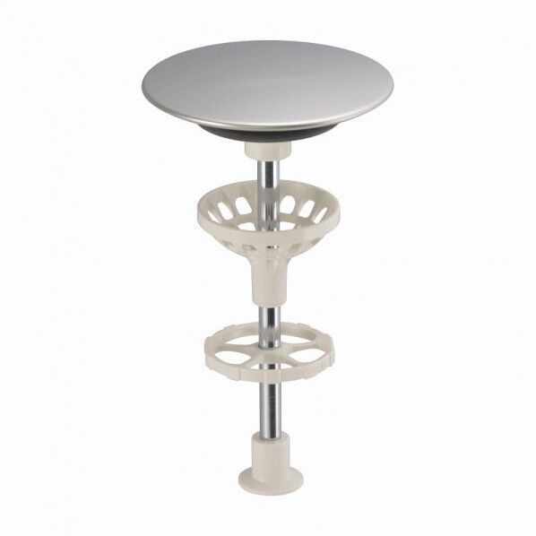 ガオナ 洗面用排水栓 直径72mm×全長141mm ポップアップ式 簡単交換 ヘアキャッチャー付