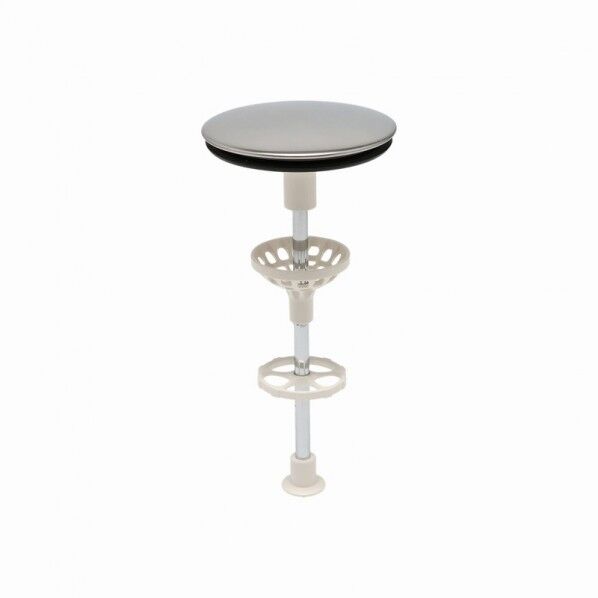 ガオナ 洗面用排水栓 直径72mm×全長159mm ポップアップ式 簡単交換 ヘアキャッチャー付