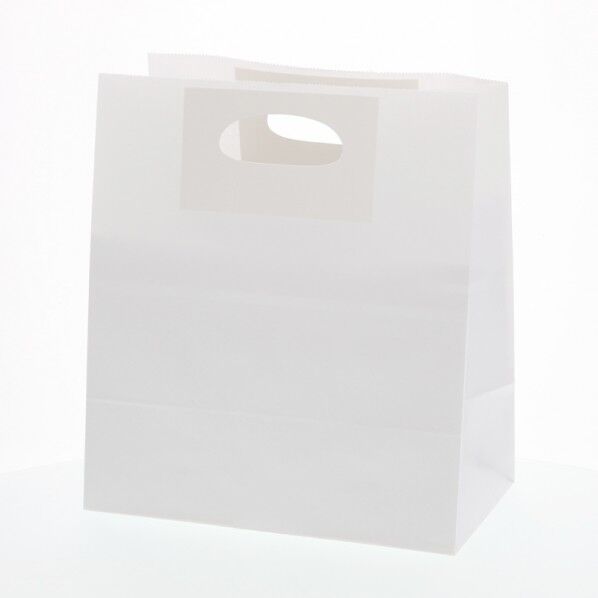 HEIKO 紙袋 トゥーゴーバッグ L 25枚 晒白無地 240×マチ150×275mm 3186020 1点