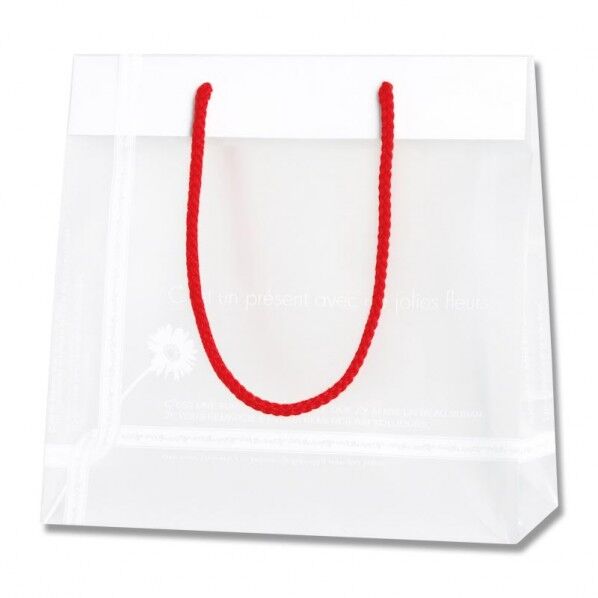 HEIKO 手提げポリ袋 ポリバッグ S 表記入り 20枚 ルバン 0.07×220×マチ110×220mm 006632862 20枚