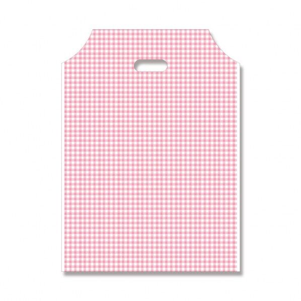 HEIKO 手抜きポリ袋 バイオハンディバッグ S ギンガム2 100枚 ピンク 006959102 100枚