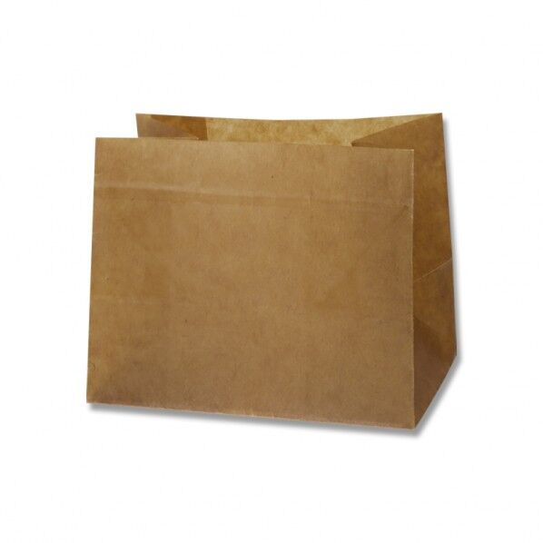 ロー引き袋 角底 W-1 20枚 クラフト 130×マチ85×100mm 008735308 20枚