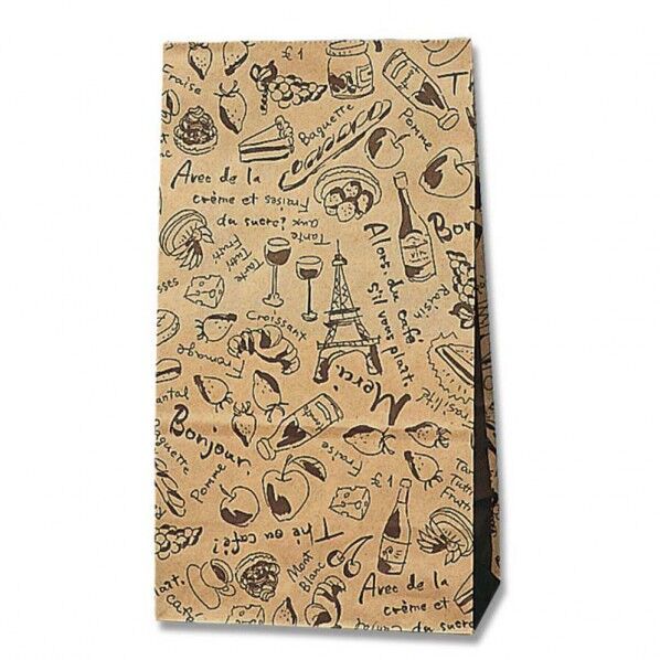 HEIKO 紙袋 角底袋 No.4 100枚 未晒ブランチ 130×マチ80×235mm 4048401 100枚