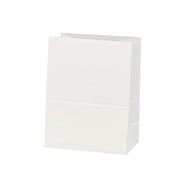 HEIKO 紙袋 角底袋 16-1 100枚 白無地 160×マチ90×205mm 4022300 100枚