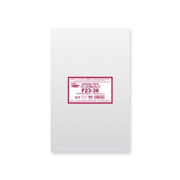 シモジマ HEIKO OPP袋 クリスタルパック POD F23-36(フレームシール)100枚 0.03×230×360mm 透明 6752910 1点