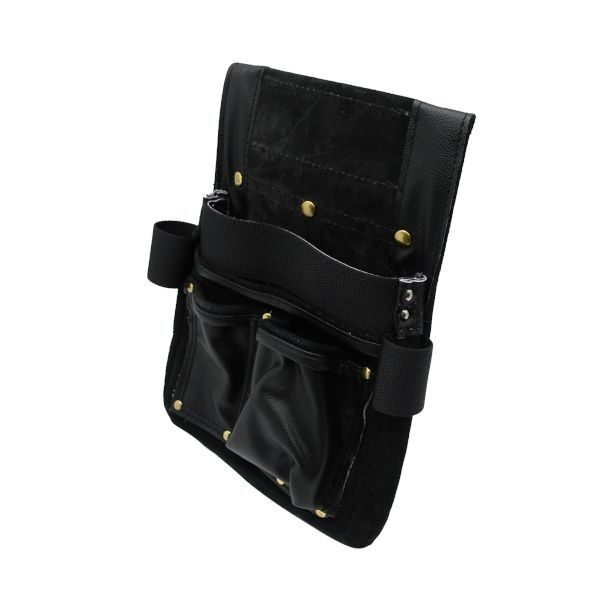 黒革釘袋 金鋲 中 工具差付 35cm×25cm×7cm PK-920 1ヶ