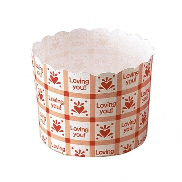 マフィンカップ ハートチェック M406 004469000 100枚