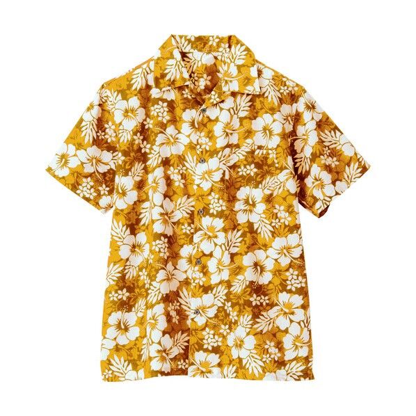 アロハシャツ(ハイビスカス)(男女兼用) 019イエロー M 56102 1点