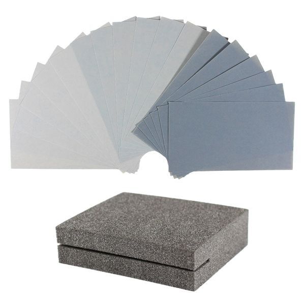 耐水ヤスリ ヘッドライト用 パット付 18枚入り