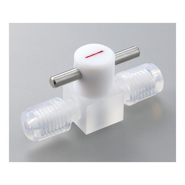 ミニチュアCTFE2方コック(チューブ接続タイプ) B-3-2 2-9975-02 1