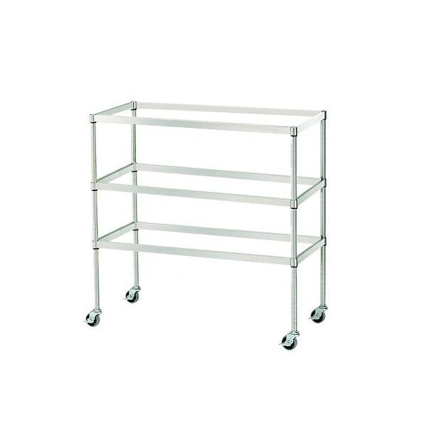 バスケットワゴン 3段 バスケット9個使用可 3-1524-04 1