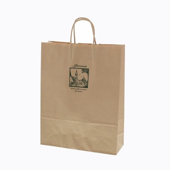 HEIKO 手提げ紙袋 25チャームバッグ 2才 50枚 アフタヌーン 320×マチ115×410mm 3230438 1点