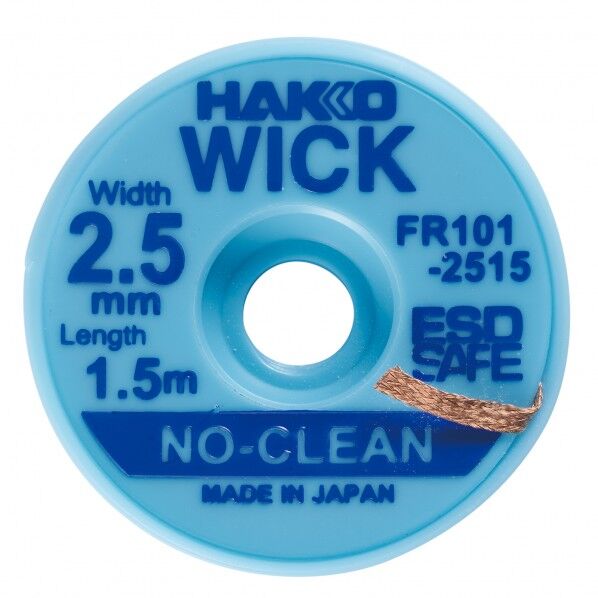 HAKKO はんだ吸取線 ウィック FR-101 ノークリーン 2.5mm×1.5m FR101-2515-J 1個