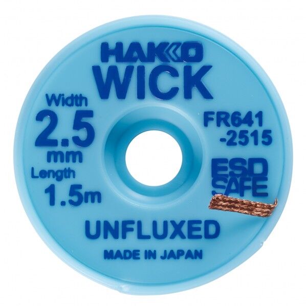 HAKKO はんだ吸取線 ウィック FR-641 アンフラックス 2.5mm×1.5m FR641-2515-J 1個...