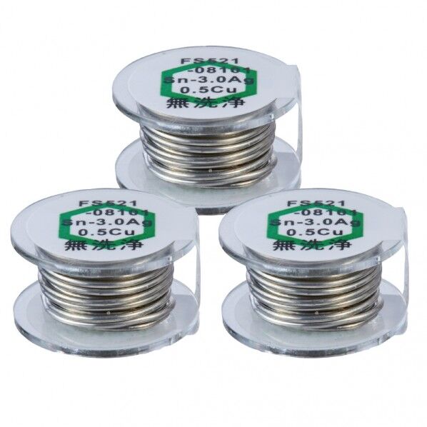 鉛フリーはんだ0.8mm 3コ