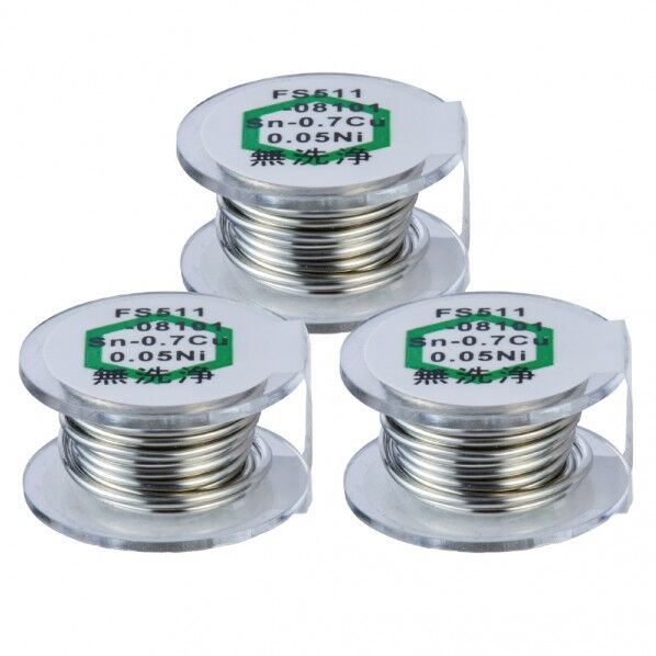 鉛フリーはんだ0.8mm 3コ