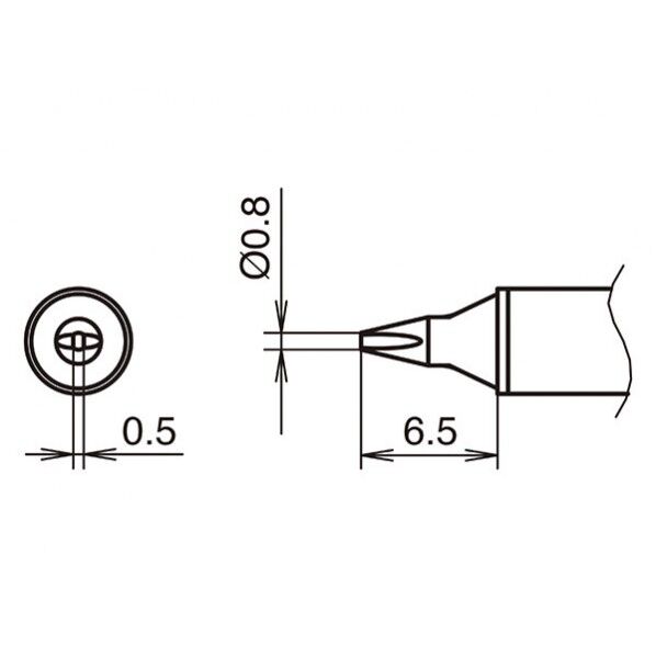 白光(HAKKO) こて先/D08 450℃ T31B-01D08 1本