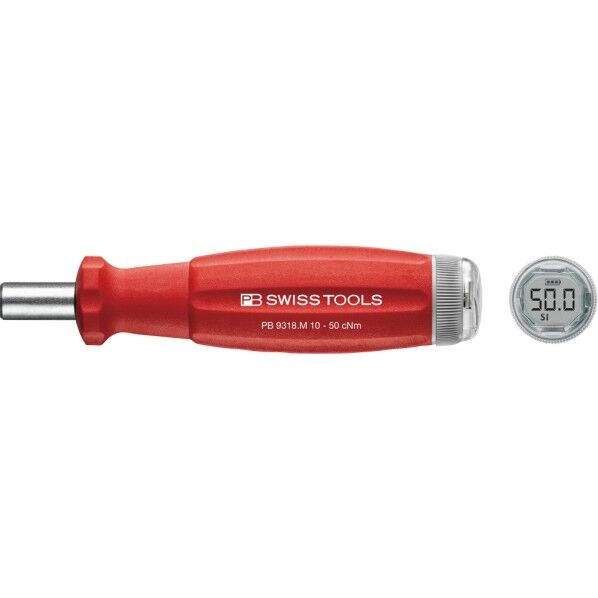 PBスイスツールズ デジタルトルクハンドルV02 トルク調整範囲0.1-0.5Nm ビット別売り 9318.M10-50JCBB 1個