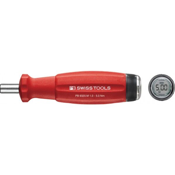 PBスイスツールズ デジタルトルクハンドルV02 トルク調整範囲1.0-5.0Nm ビット別売り 9320.M1.0-5.0JCBB 1個