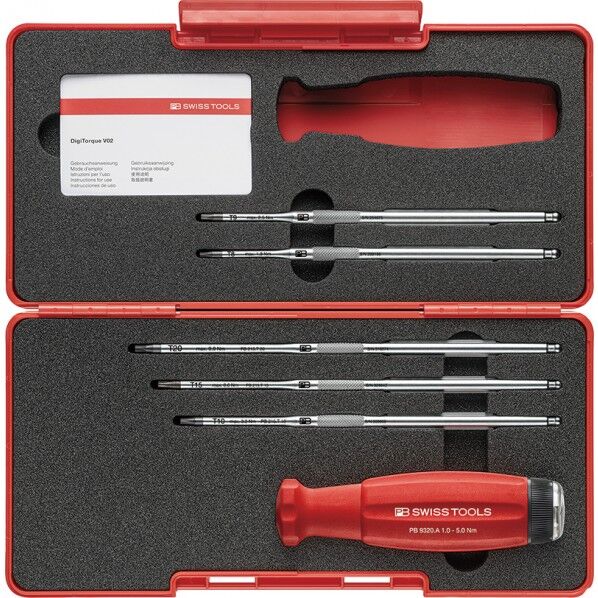 デジタルトルクハンドルセットV02 トルク調整範囲1.0-5.0Nm  ツールボックス入