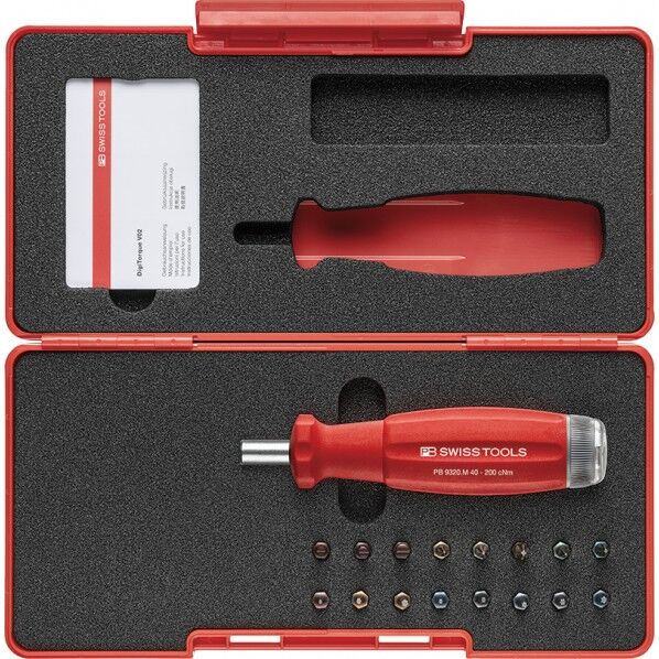 デジタルトルクハンドルビットセットV02 トルク調整範囲0.4-2.0Nm ツールボックス入