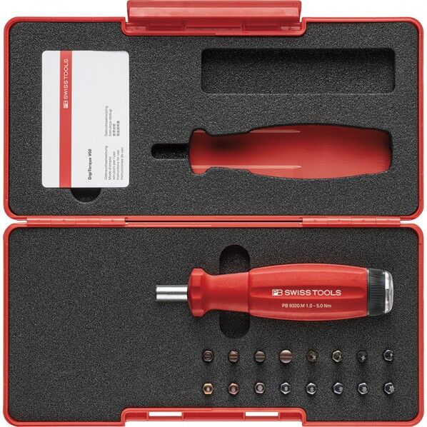 デジタルトルクハンドルビットセットV02 トルク調整範囲1.0-5.0Nm ツールボックス入