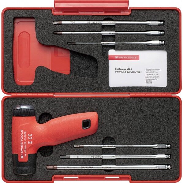 デジタルトルクハンドルセットV02 トルク調整範囲3.4-16.0Nm ツールボックス入