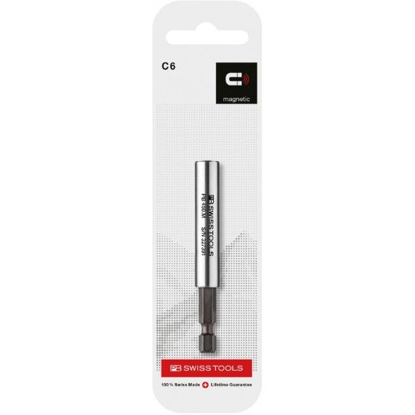 PBスイスツールズ 差込角1/4HEX 電動ドライバー用ビットホルダー 全長75mm 台紙付 450.MCN 1個