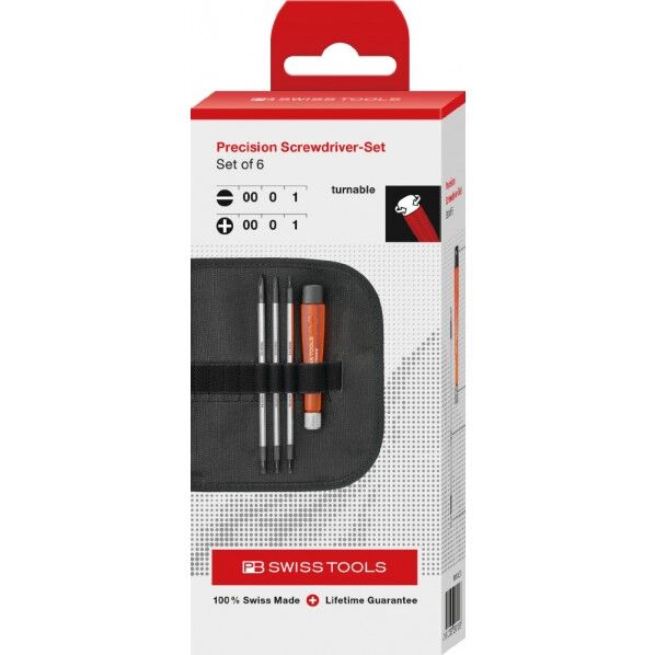 4点組 差替式精密ドライバーセット ロールケース付