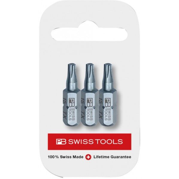 差込角1/4HEX 3本入 ヘクスローブビット サイズT15 ショート パック入