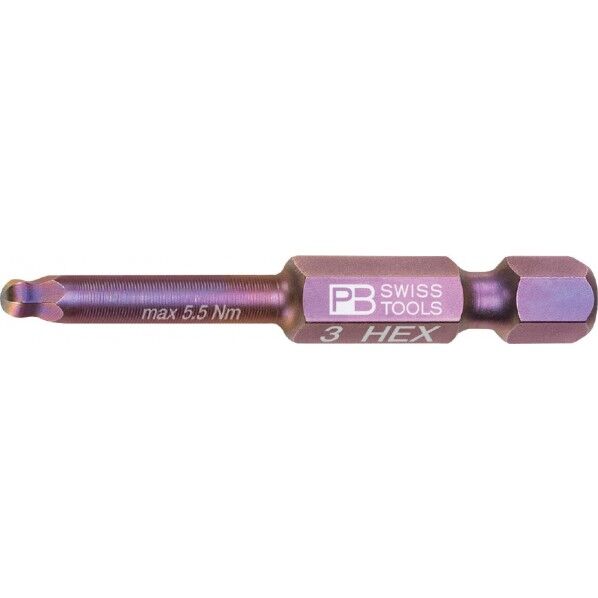 PBスイスツールズ 差込角1/4HEX ボールポイントビット サイズ3mm 六角穴用 E6.212/3 1本