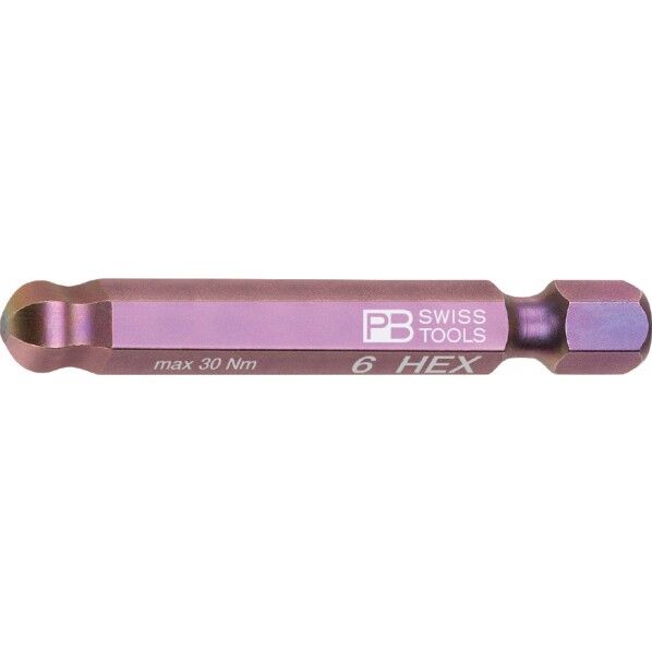PBスイスツールズ 差込角1/4HEX ボールポイントビット サイズ6mm 六角穴用 E6.212/6 1本