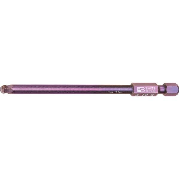 差込角1/4HEX ボールポイントビットロング サイズ 4mm 六角穴用