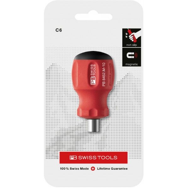 PBスイスツールズ ビットドライバーハンドル 軸径10mm 台紙付 8452.M10CN 1本
