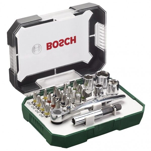 ボッシュ株式会社 (Bosch Corporation) ドライバービット&ミニラチェットセット 120×90×35mm 2607017322 26セット