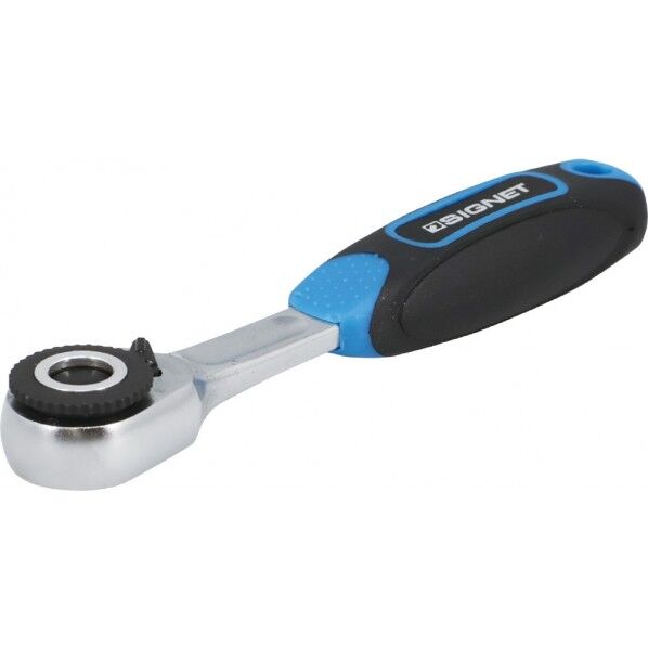 差込角1/4HEX ギア数72 マイクロヘッドビットラチェットハンドル 全長90mm