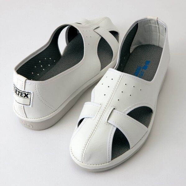 静電室内履きシューズ(男女兼用) 001ホワイト 22.0 59706 1点