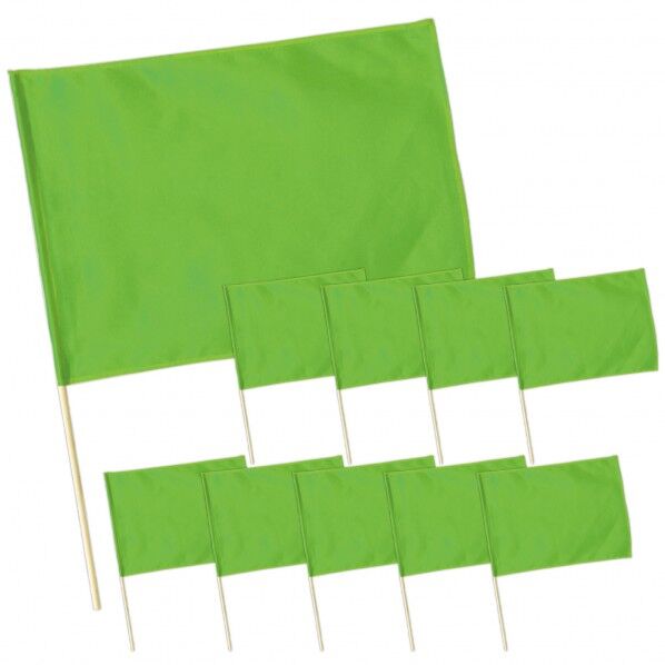 大旗 φ12mm 蛍光クﾞリーン 10本組