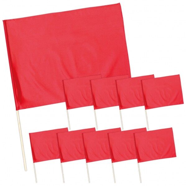 サテン大旗 φ12mm メタリックレッド 10本組
