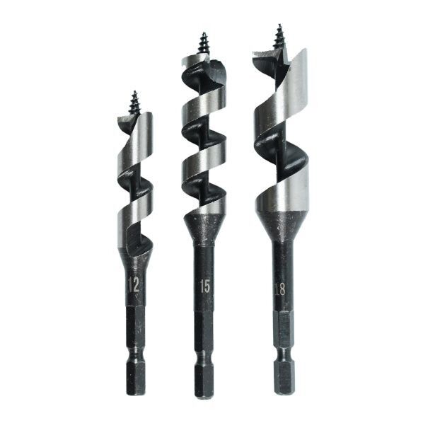 六各軸木工用ドリルセット3PC 17cm×9.5cm×1.8cm IH-751 3pcs